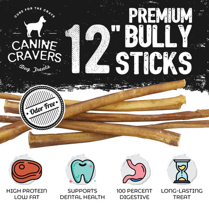 Premium Beef 12" Inch Bully Stick Pack of 5